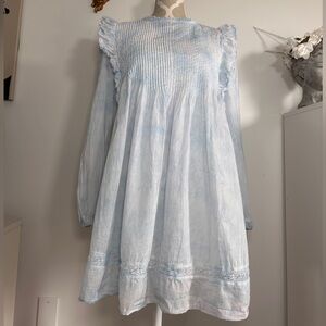 Amazing Wilfred blue La bohème dress with peek a boo back detail